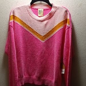 Thereabouts Pink and Brown Kids Sweater Top NWT